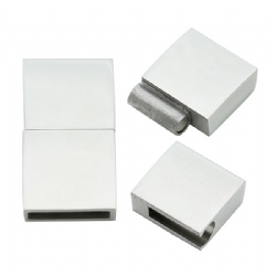 Stainless steel magnetic leather connector 22x12x5mm