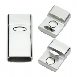 Stainless Steel Magnetic Clasp Rectangle hole 6X13.5mm