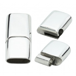 Stainless Steel Magnetic Clasp Rectangle hole 6x12mm