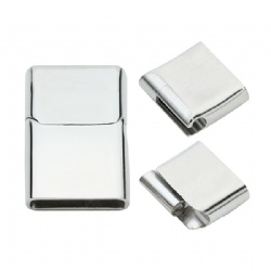 Stainless Steel Magnetic Clasp Rectangle hole 4.5x16.5mm