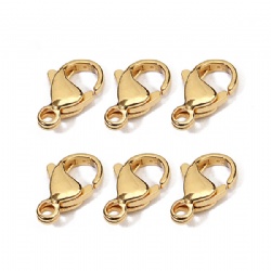 Stainless Steel Trigger lobster clasp18K Gold vacuum plated