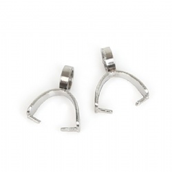 Stainless Steel Pendant Pinch Clips Bails