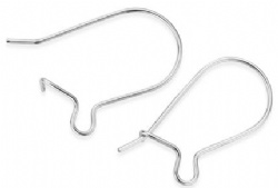 925  Sterling silver Plain Kidney Earwire