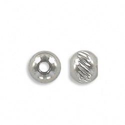 Stainless steel bead with pattern round