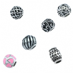 STAINLESS STEEL LARGE HOLE BEADS