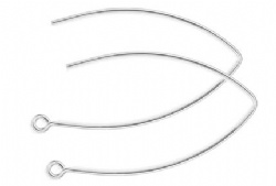 925 Sterling Silver V Shape Earwires