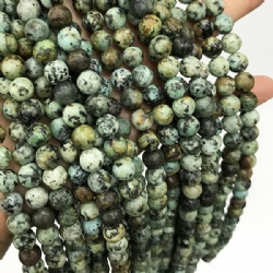 AFRICAN BLOOD AGATE ROUND BEADS