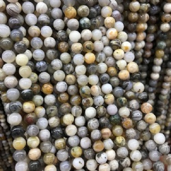 BAMBOO AGATE ROUND BEADS