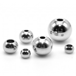 Stainless steel beads round