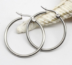 stainless steel earring hoops 2mm round wire