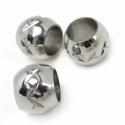 Stainless steel large hole beads