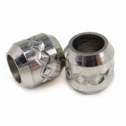 Stainless steel large hole beads