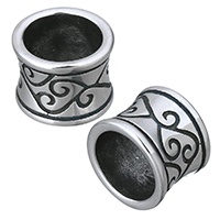 Stainless steel large hole beads