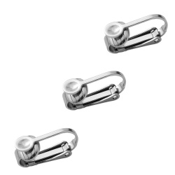 Stainless steel leverback clip earring 16x7mm